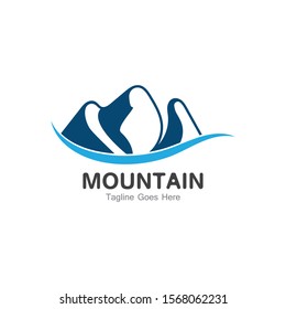 Mountain logo template, outdoor design vector illustration