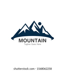 Mountain logo template, outdoor design vector illustration
