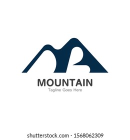 Mountain logo template, outdoor design vector illustration