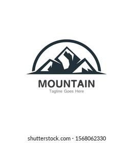 Mountain logo template, outdoor design vector illustration