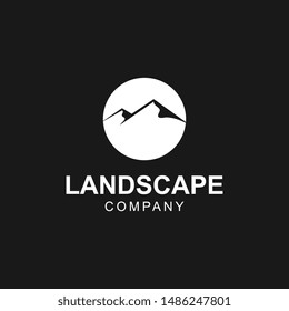 mountain logo template, peak design vector