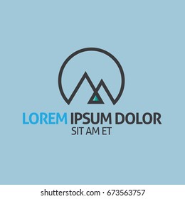 mountain logo template. mountain sillhoutte. mountain vector.