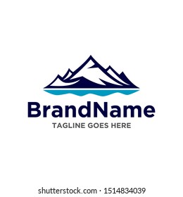 Mountain logo template. Simple design on white background.