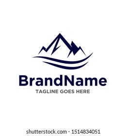 Mountain logo template. Simple design on white background.