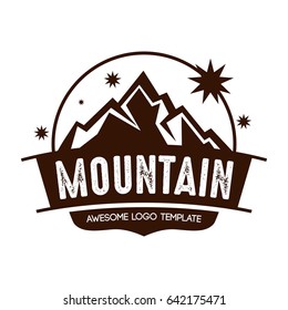 Mountain logo template. Suitable for your business. Adventure logo. Outdoor logo