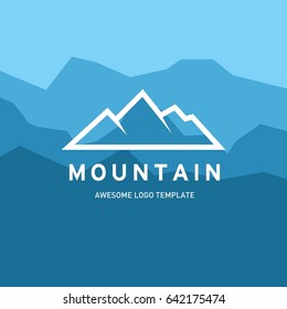 Mountain logo template. Suitable for your business. Adventure logo. Outdoor logo