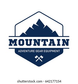 Three Mountain Design Vintage Mountain Adventure Stock Vector (Royalty ...