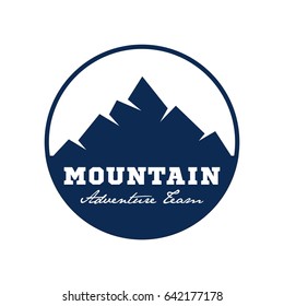 Mountain Adventure Circle Shield Logo Badge Stock Vector (Royalty Free ...