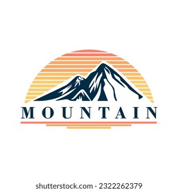 mountain logo template vector beautyfull view