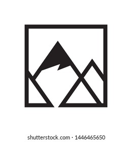 Mountain logo template vector camp icon design