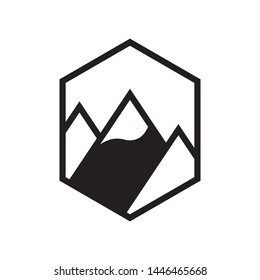 Mountain logo template vector camp icon design