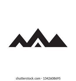 Mountain logo template vector hills icon design