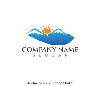 mountain logo template vector icon