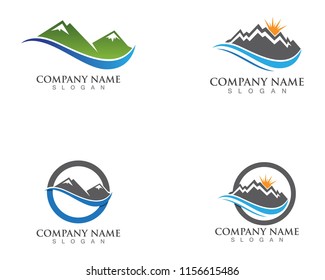 mountain logo template vector icon