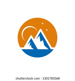 Mountain logo template vector icon template