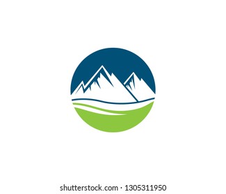 Mountain logo template vector icon