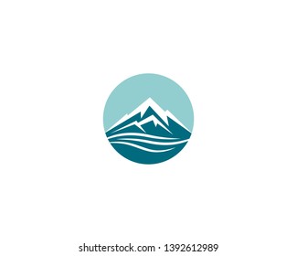 Mountain logo template vector icon illustration