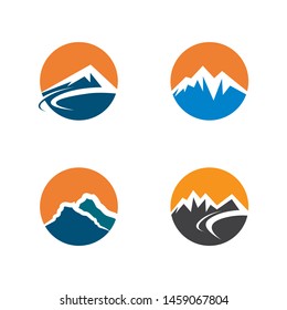 Mountain logo template vector icon