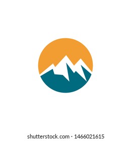 Mountain logo template vector icon illustration