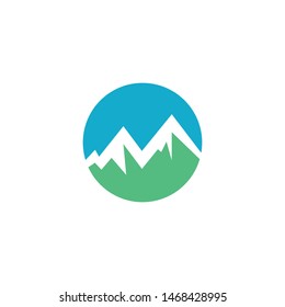 Mountain logo template vector icon illustration design