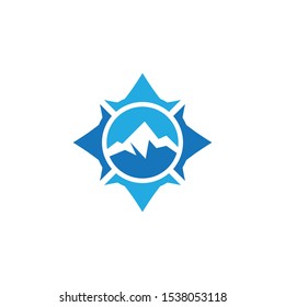 Mountain logo template vector icon illustration design