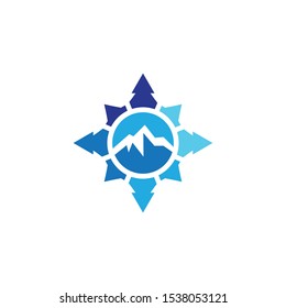 Mountain logo template vector icon illustration design
