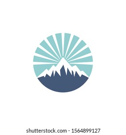 Mountain logo template vector icon illustration design