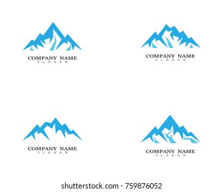 Mountain Logo template vector icon illustration design