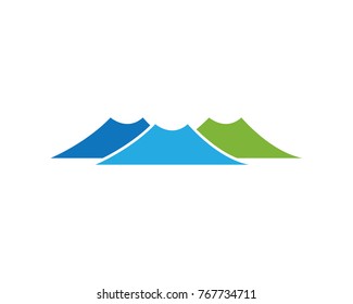 Diseño de icono de la plantilla de logotipo de montaña