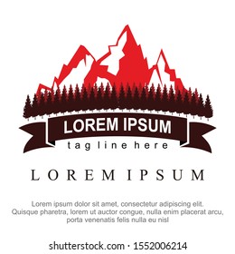 Mountain Logo Template. Vector Illustration