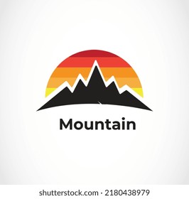 Vorlage für Mountain-Logo. Vektorgrafik