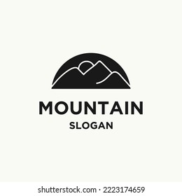Mountain logo template vector illustration design