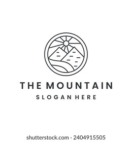Mountain logo template vector illustration design