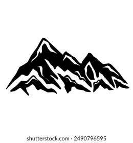 Mountain logo template vector illustration design.Mountain Peak Adventure Logo, Adventure Badge, Camping Logo with Mountain