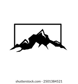 Diseño de Ilustración vectorial de Plantilla de logotipo de montaña
