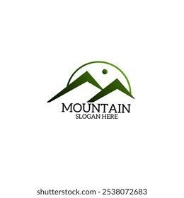 Diseño de Ilustración vectorial de Plantilla de logotipo de montaña