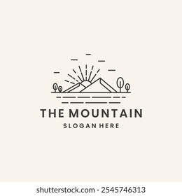 Mountain logo template vector illustration design