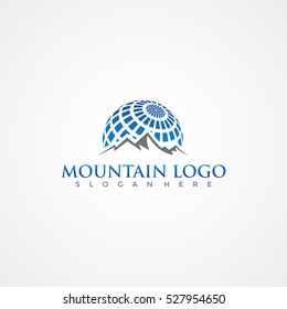 Mountain logo template. Vector Illustration Eps.10