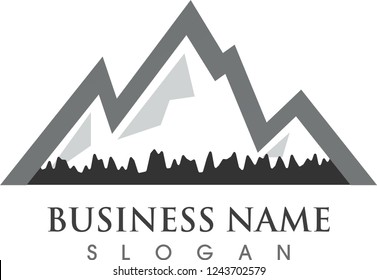 Mountain Logo Template. Vector Illustrator