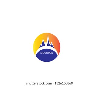 Mountain Logo Template. Vector Illustrator Eps.10 - Vector
