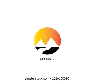 Mountain Logo Template. Vector Illustrator Eps.10 - Vector
