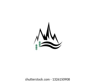 Mountain Logo Template. Vector Illustrator Eps.10 - Vector
