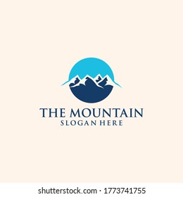 Mountain Logo Template. Vector Illustrator.
