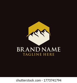 Mountain Logo Template. Vector Illustrator.
