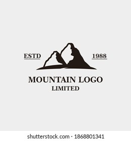 Mountain Logo Template. Vector Illustrator 