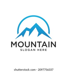 Mountain Logo Template. Vector Illustrator.