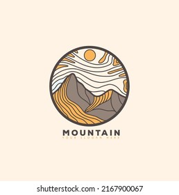 Mountain Logo Template. Vector Illustrator