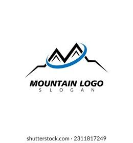 Mountain Logo Template. Vector Illustrator 

