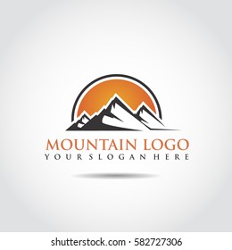 Mountain Logo Template. Vector Illustrator Eps.10