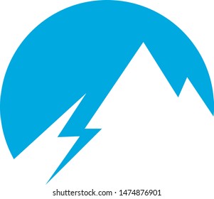Mountain Logo Template. Vector Illustrator.Flat downstairs style. vector mountain icon illustration isolated on White background,mountain icon Eps10. upstairs icons graphic design vector symbols.
